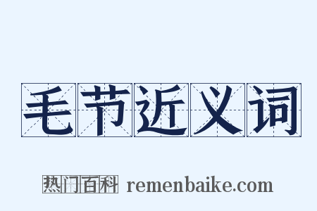 毛节近义词是什么意思的图片